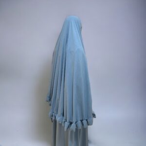 Conjunto Vuelo Khimar y Abaya Azul