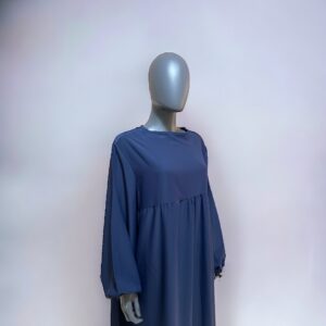 Abaya Azul Mangas Abullonadas