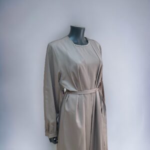 Abaya Dos piezas Diamantes Taupe