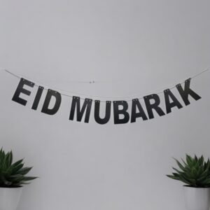 Letras Eid Mubarak - Negro